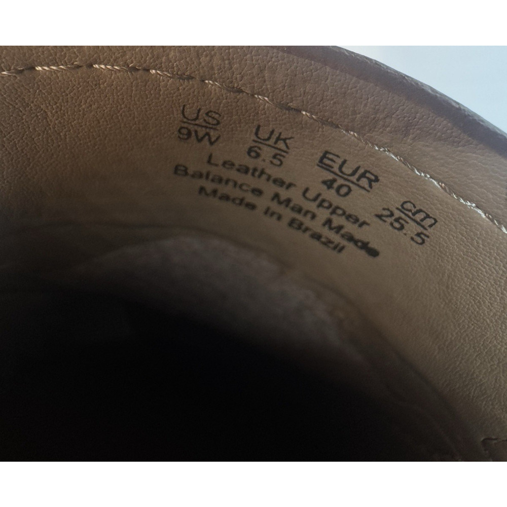 Naturalizer Womens Wide Loafers Brown Tan Slip-On Leather Comfort Sawyer 9 W - Picture 6 of 6